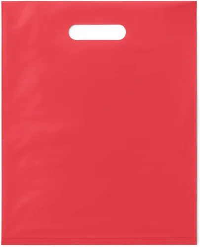 ASSUREPAK Bolsas de mercancías troqueladas de LDPE - 500 bolsas - 12"x15" - 1.5 mil - Rojo - 1215DCRED