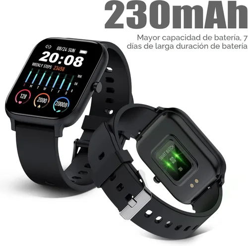 Miniatura 7 de Reloj inteligente para hombres y mujeres, compatible con iPhone, Samsung, teléfono Android, pantalla táctil completa de 1.83 pulgadas, IP68, Negro