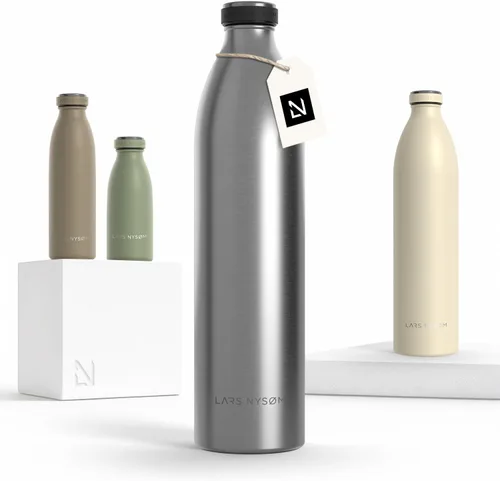 Miniatura 17 de LARS NYSØM Botella de agua XL de acero inoxidable aislada 12oz 17oz 25oz 34oz 51oz Botella térmica aislada para bebidas calientes y frías Azul
