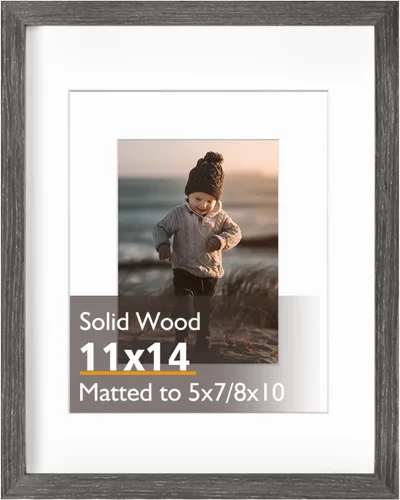 Miniatura 182 de KINLINK 3.5x5 Picture Frame, Ash Black Solid Wood Frame with Plexiglass for Table Top and Wall Mounting, Photo Frame for Horizontal or Vertical