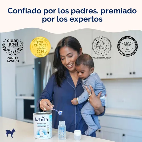 Miniatura 3 de Kabrita Fórmula infantil en polvo a base de leche de cabra con hierro, DHA, ARA y prebióticos, para bebés de 0 a 12 meses, sin OMG, 28 onzas