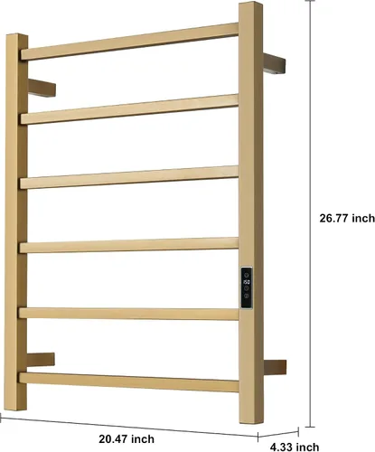 Miniatura 4 de Toalleros térmicos para baño, calentadores eléctricos de toallas para montar en la pared con temporizador y control de temperatura, calentador