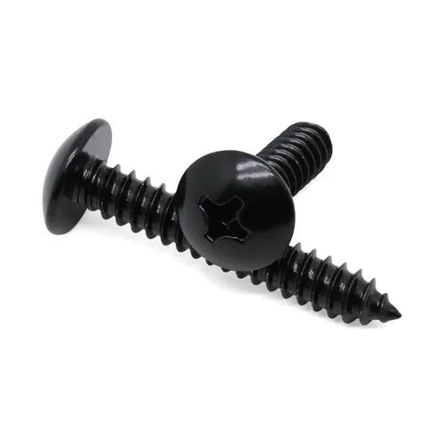 Miniatura 2 de Tornillos para madera con cabeza de truss de 1-1/2 pulgadas, tornillos autorroscantes, acero inoxidable 18-8 (304), acabado negro, 25