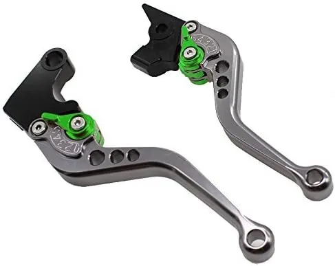 Miniatura 15 de Palancas Fxcnc de freno y embrague para carreras, Palanca verde con ajuste negro.