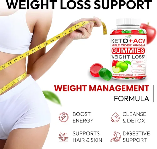 Miniatura 2 de Keto ACV Gummies Advanced Weight Loss - Suplemento de gomitas Keto ACV para mujeres y hombres, metabolismo, desintoxicación, limpieza, vinagre