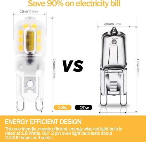 Miniatura 3 de W10709921 Bombilla LED de 1.8 W - 20 W, rango equivalente, campana de ventilación, piezas de repuesto para horno, lámpara LED para hidromasaje sobre