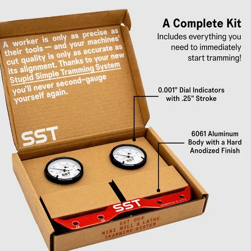 Miniatura 7 de SST - Sistema Mini de Tramado para Torno y Fresadora - Tramado, Alineación y Cuadrado para Calibración de Máquinas - Para Desalineación Angular