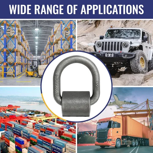 Miniatura 6 de Grandroad auto Anillo en D forjado soldado resistente, anclaje de amarre para remolque de 1/2 pulgada con anillo en D para remolque, carga