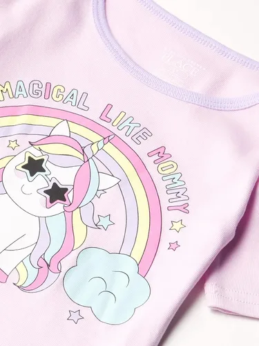 Miniatura 2 de The Children's Place Pijama de algodón de ajuste cómodo de unicornio para bebés y niñas pequeñas