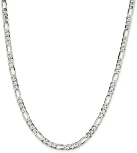 Miniatura 3 de Collar de cadena de plata de ley de 0.217in con lazo negro