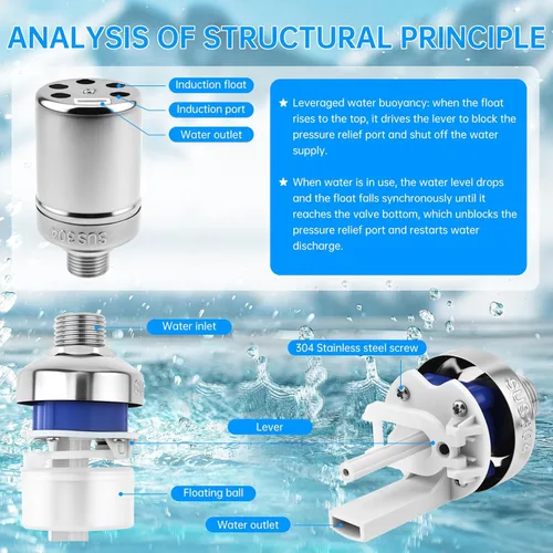 Miniatura 4 de 2 Pack Water Float Valve,1/2" to 3/4'' 1'' 304 Stainless Steel Fully Automatic Water Level Controller Float Valve