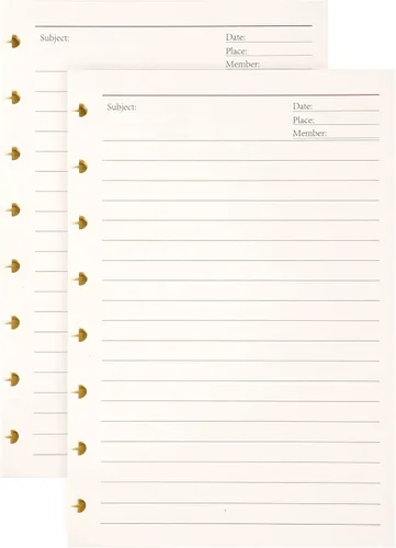 Miniatura 17 de Yoment Cuaderno de disco encuadernado Personalizable Diario en espiral recargable Cuaderno de 5 materias con páginas removibles 120 con rayas anchas