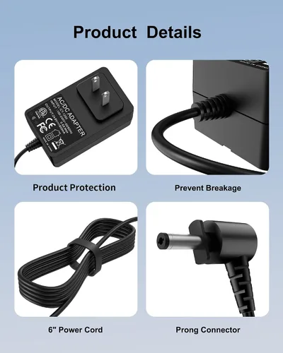 Miniatura 5 de Cargador de repuesto para Shark Rocket Pet Pro Charger DK33-248080H-U compatible con aspiradora inalámbrica Shark IX140H IX141 IZ140 IZ140C IZ141C