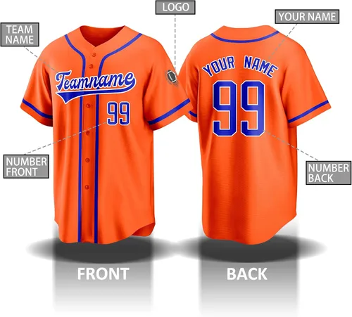 Miniatura 2 de Custom Baseball Jersey Personalized Short Sleeve Team Sport Uniform Baseball Shirt for Men Women Youth Boy