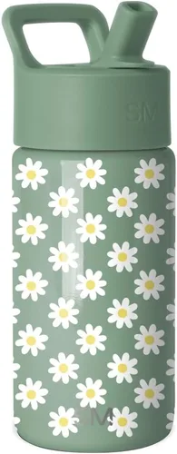 Miniatura 38 de Simple Modern Botella de agua para niños con tapa con pajilla, vaso aislado de acero inoxidable de 14 onzas para niños y a prueba de derrames