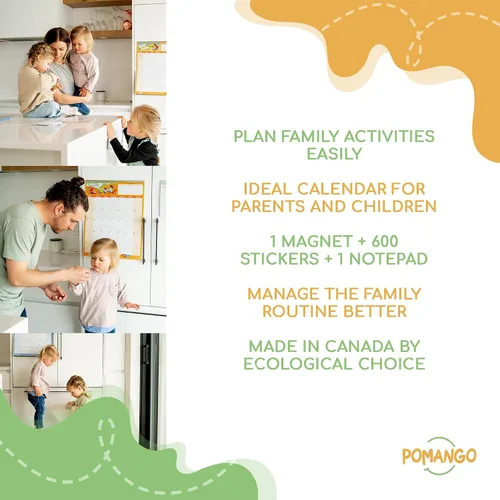 Miniatura 4 de POMANGO Calendario familiar 2026 en inglés Planificador familiar de 17 meses: agosto de 2025 a diciembre de 2026 15 x 19 pulgadas - Tira