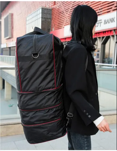 Miniatura 8 de Bolsa de viaje Oxford expandible extra grande con ruedas, impermeable, ligera, plegable, maleta, Azul, Equipaje extensible central rígido con ruedas