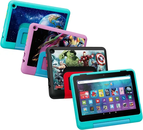 Miniatura 6 de Funda infantil Amazon para tablet Fire HD 8 (solo compatible con tablets de 12ª generación). Jungle Cat