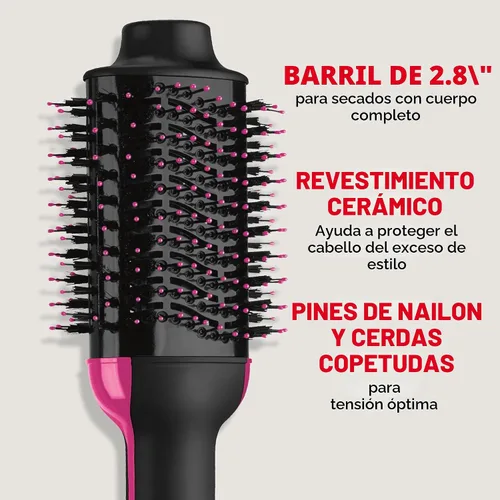 Miniatura 5 de Revlon-Cepillo de aire caliente para secador de cabello y voluminizador de un solo paso, negro (el embalaje puede variar)