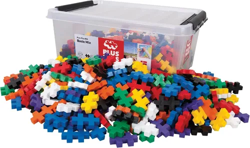 PLUS PLUS Big - Juego de 600 piezas en bañera de almacenamiento, bloques de construcción de rompecabezas grandes entrelazados, juguetes de tallo