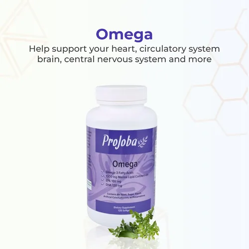 Miniatura 2 de Youngevity Projoba Omega™ - 1000 mg Omega-3 - Alta Potencia - 180 EPA y 120 DHA para promover la salud cerebral y cardíaca -120 cápsulas blandas