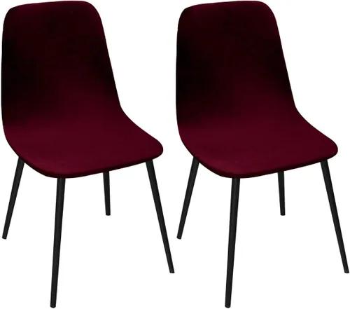 Miniatura 14 de Paquete de 2 fundas de terciopelo para sillas de comedor, lavables, extraíbles, de mediados de siglo, modernas, curvas, sin brazos, para decoración