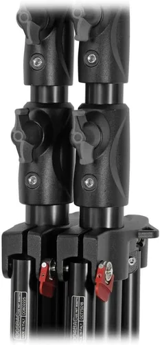 Miniatura 7 de Manfrotto 1004BAC - Soporte de luz maestro de aluminio acolchado de aire de 144 pulgadas con 4 secciones y 3 elevadores, color negro