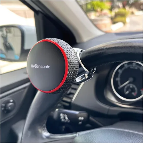 Miniatura 2 de Hypersonic Pomo giratorio grande para volante, bola giratoria para volante de vehículo, perilla suicida duradera para automóvil, SUV, camiones, Rojo