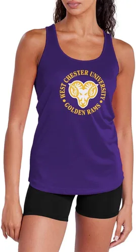 Miniatura 205 de Camiseta deportiva sin mangas oficial de NCAA Collegiate para mujer, con espalda cruzada, colección con logotipo primario
