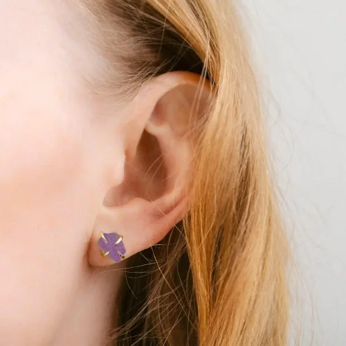 Miniatura 41 de Pendientes de tuerca de piedra preciosa cruda, idea de regalo para el día de la madre, graduación, moda de verano