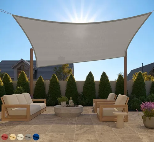 Miniatura 52 de GORILLA GRIP Toldo rectangular resistente con protección UV, resistente a la decoloración, desgarros y al óxido, bordes curvos que bloquean la luz