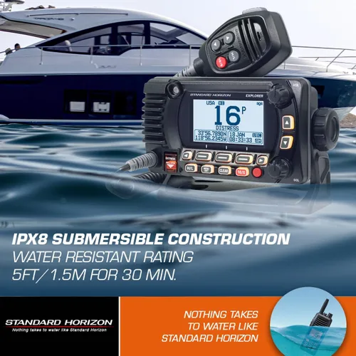 Miniatura 6 de STANDARD Horizon GX1850B Negro 25W VHF/NMEA2000/Second Explorer Series