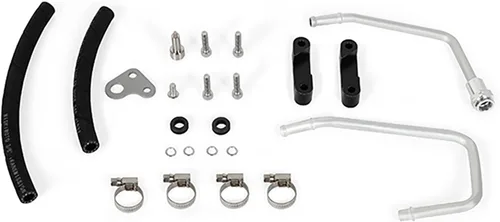 Miniatura 5 de Mishimoto MMTC-K2-14, enfriador de transmisión, compatible con Chevrolet Silverado, 2014-2018, plateado Enfriador de transmisión