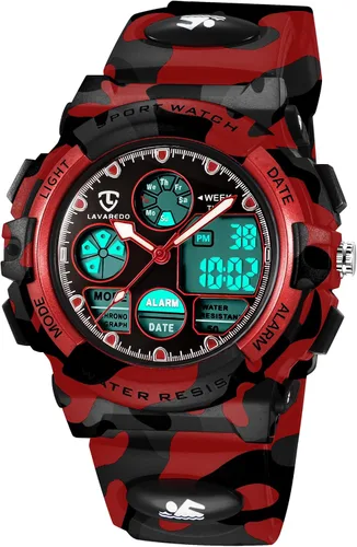 Reloj deportivo digital para niños, reloj deportivo con cronómetro LED, reloj analógico impermeable 50 M, regalo de cumpleaños y regalos de Navidad
