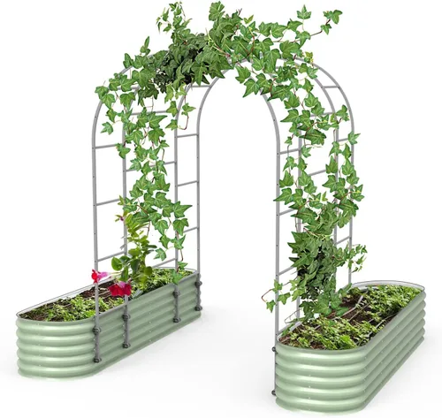Miniatura 10 de Vego Garden Sistema de Enrejado Modular de Arco de Sección Única de 3.0' de Largo para Cama de Jardín de 2.0' x 5.0' (4 en 1), 3.5' x 5.0' (6 en 1)