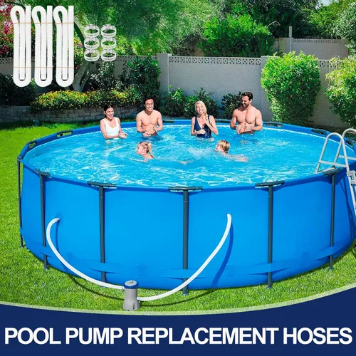 Miniatura 7 de Mangueras de piscina para albercas elevadas, paquete de 3 mangueras de bomba de filtro de piscina de 1.25 x 59 pulgadas, compatibles con bomba