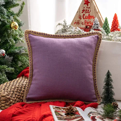 Miniatura 47 de Phantoscope Farmhouse - Fundas de almohada decorativas para exteriores, Poliéster & Mezcla de poliéster, Beige, 18" x 18