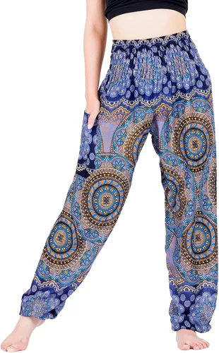 Miniatura 3 de LOFBAZ Vivid Yoga Harem Pantalones para Mujer Boho Hippie Lounge Pijamas India Beach