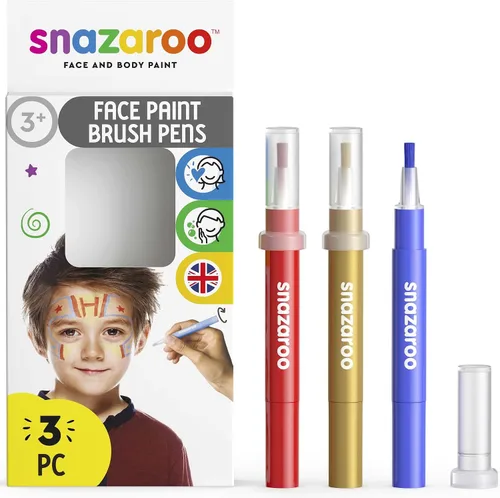 Snazaroo Juego de 5 pinceles de pintura facial, aventura
