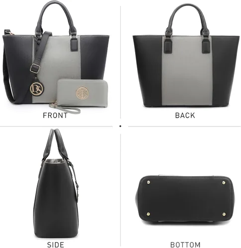 Miniatura 20 de Dasein Satchel Purse Handbag for Women Large Shoulder Work Tote Bag With Matching Wallet