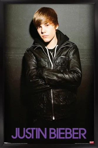 Miniatura 8 de Trends International Justin Bieber - Póster de pared de amor, 14.725 x 22.375 pulgadas, versión enmarcada de madera de granero