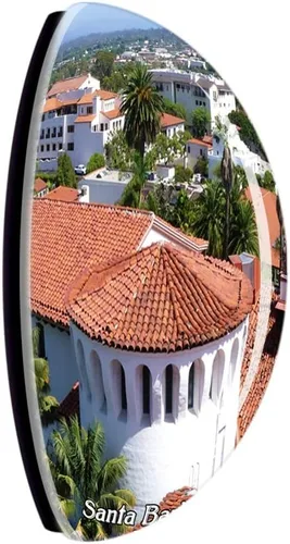 Miniatura 2 de USA America Santa Bárbara imán de nevera 3D cristal cristal turístico ciudad viaje recuerdo colección regalo fuerte refrigerador etiqueta engomada