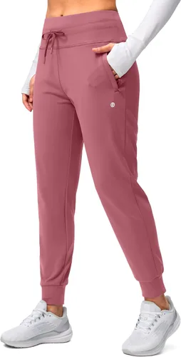 Miniatura 66 de G Gradual Pantalones deportivos con forro polar para mujer, de cintura alta, resistentes al agua, térmicos, para invierno, correr, senderismo