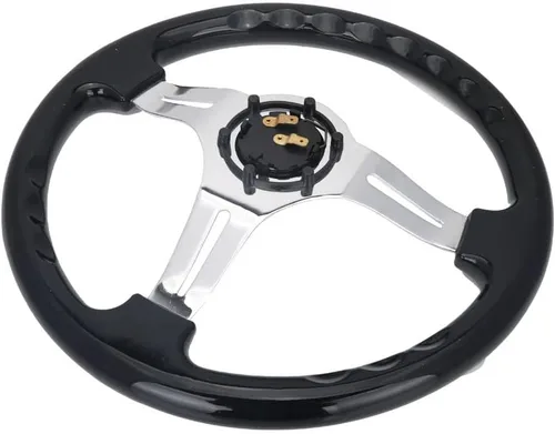 Miniatura 3 de Volante de Carreras de Coche de 6 Pernos Marco de Radios Neo Cromado Arcoíris Volante Universal de Posventa Compatible con Coche y Juego