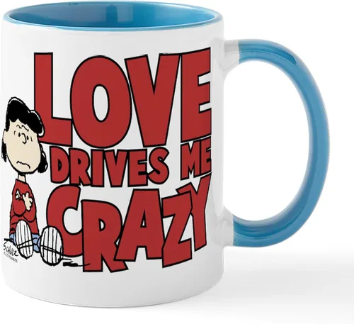 Miniatura 9 de CafePress Peanuts Lucy Love Drives Me Craz - Taza de café de cerámica de 11 oz (11.0 fl oz)