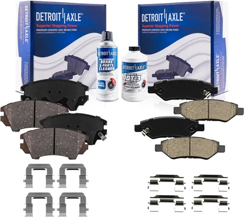 Miniatura 142 de Detroit Axle - Pastillas de Freno Delantero Izquierdo Reemplazo de Pinza de Disco para Dodge Ram 1500 Dakota Mitsubishi Raider - Juego de 3 piezas