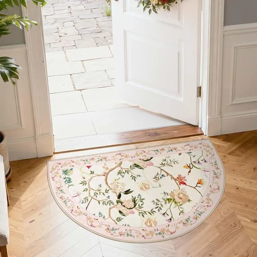 Miniatura 56 de Jinchan Alfombra Floral de Pasillo, 2x5, Alfombras Antideslizantes Lavables a Máquina, Alfombra Suave de Pelo Bajo para Pasillo, Resistente a