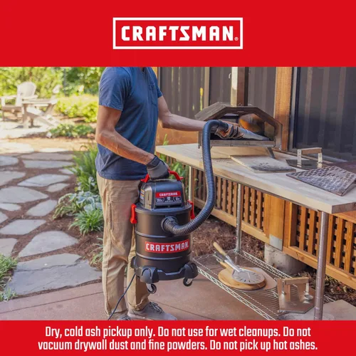 Miniatura 5 de CRAFTSMAN CMXEVBE17050 - Aspiradora para cenizas y parrilla (5 galones, 7.8 amperios) Portable Dry Only Shop Vacuum with Drum Filter, Cartridge