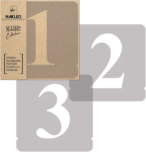 Miniatura 15 de NAKLEO 42 plantillas de plástico de letras y números para manualidades, reutilizables de 2 pulgadas, letras para pintar, alfabeto, plantilla, arte