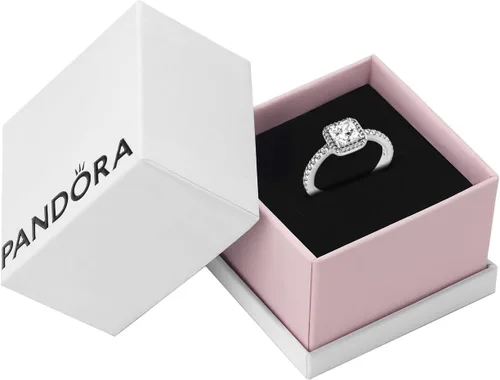 Miniatura 2 de Pandora Anillo cuadrado con halo brillante, con caja de regalo
